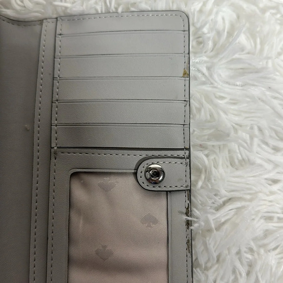 Kate Spade New York Cameron Large Slim Bifold Wallet Gray - Picture 5 of 6